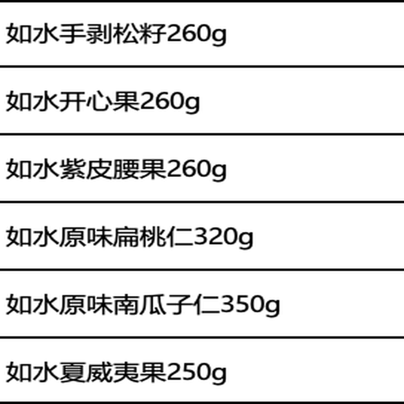 如水千禧万福坚果贵族礼盒2025春节新品6种高端坚果
