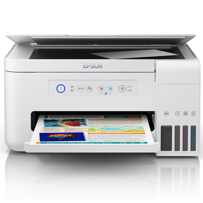 爱普生(EPSON)L4156 喷墨打印机 白色墨仓式 彩色无线多功能一体机 商用办公家用学生作业打印机(打印 复印 扫描 wifi)