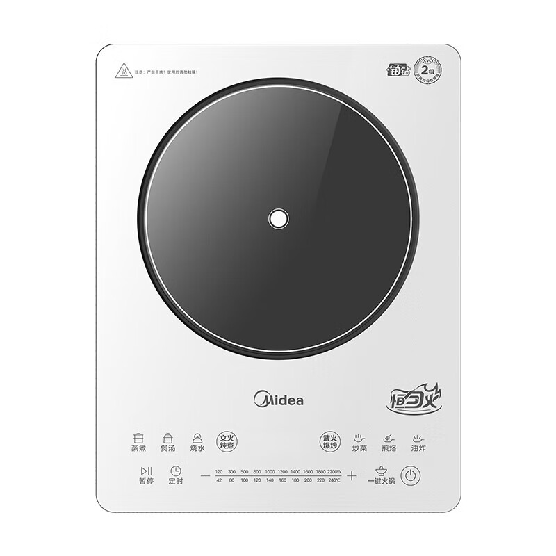 美的 (Midea) 22RB16H 电磁炉 4D防水智能预约定时恒匀火加热8大功能
