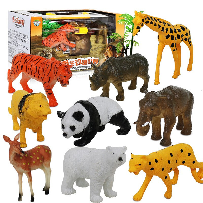 儿童恐龙玩具仿真模型野生动物海洋世界全套装霸王龙男孩野生动物收纳