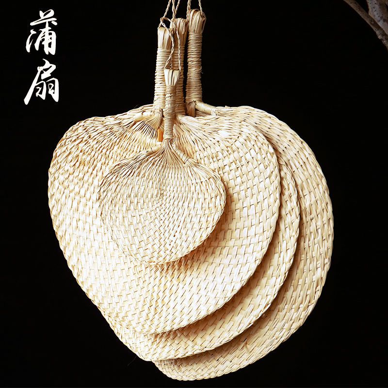 手工草编夏季小麦秸扇手摇扇宝宝婴儿纳凉驱蚊扇家用老式大蒲扇子