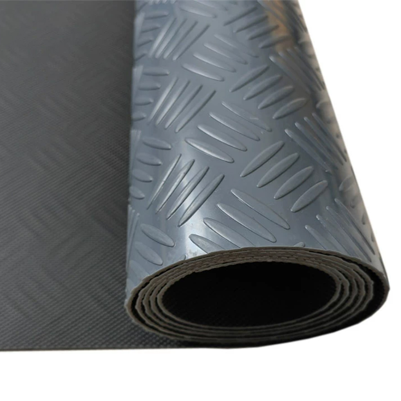 臻远 ZY-DT049橡胶防滑阻燃地垫车间仓库地板垫走廊地毯 灰色1.5米宽1米长