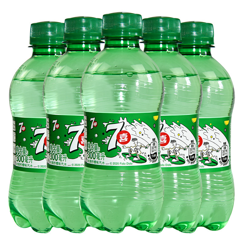 7喜柠檬味碳酸汽水300ml×12瓶小瓶装饮料饮品七喜整箱饮品囤货