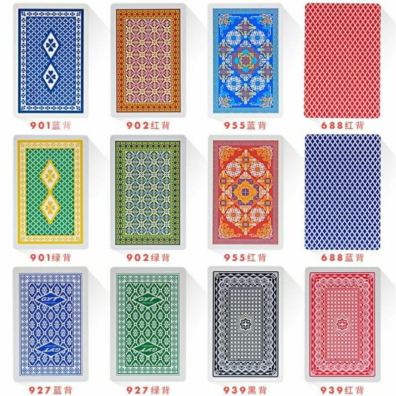 塑料扑克新款防水磨砂加厚宽窄版pvc德州炸金花整箱扑克|gyt688蓝