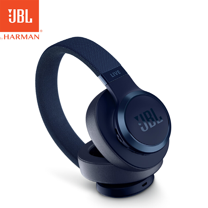 JBL LIVE 500BT 智能语音AI无线蓝牙耳机/耳麦 头戴式+运动耳机 有线耳机通话游戏耳机 蓝色