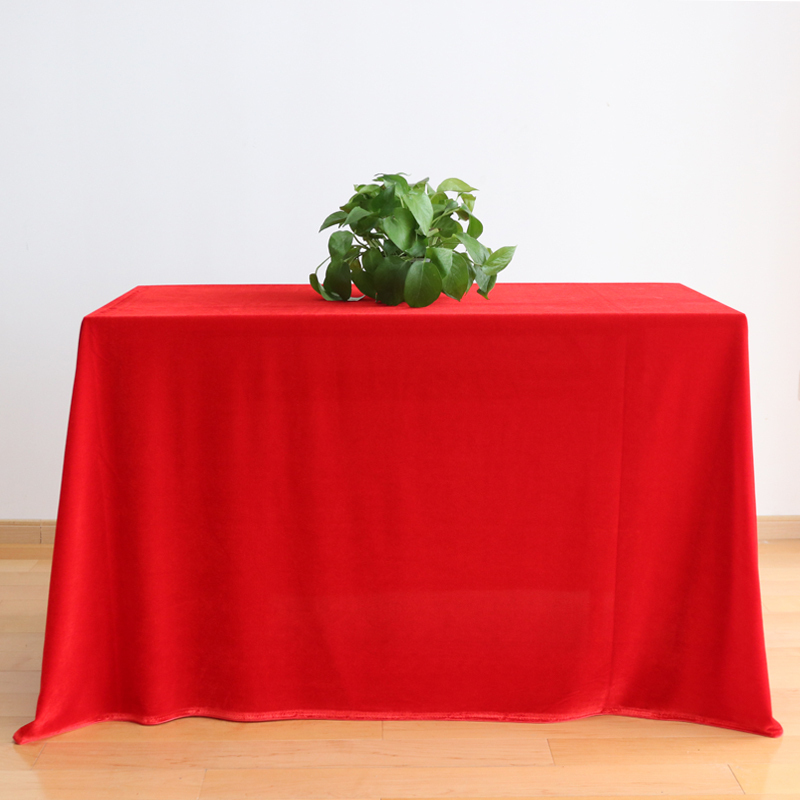 砳石红桌布金丝绒桌布22m