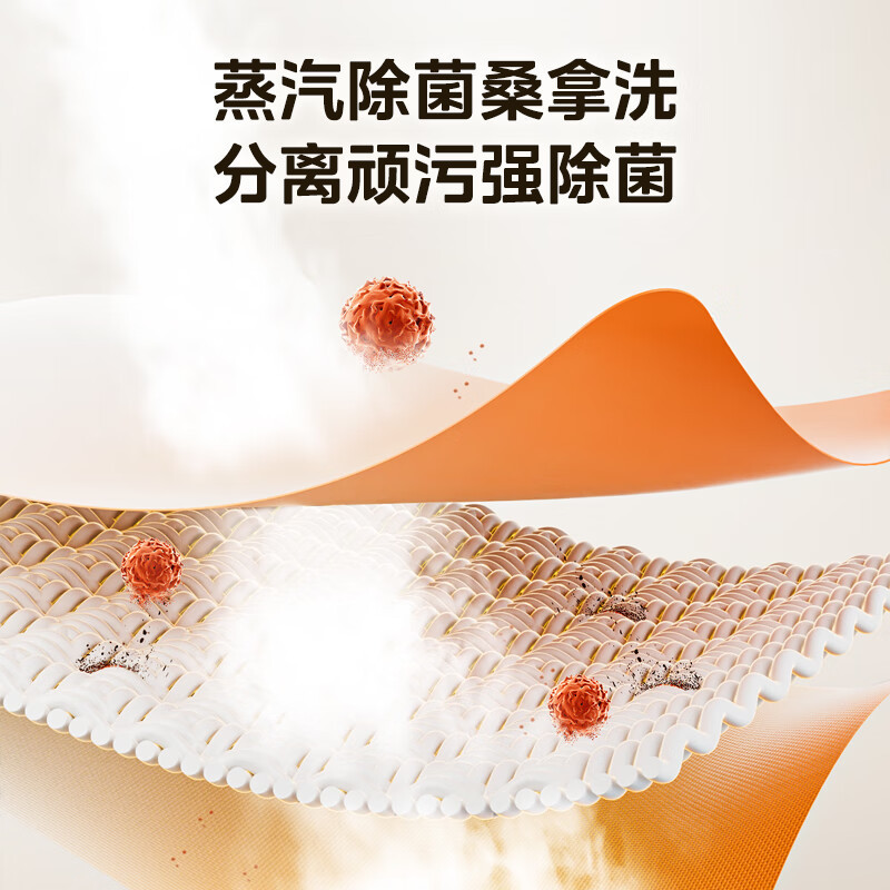 [苏宁自营]美的(Midea)滚筒洗衣机全自动 10公斤家用超薄 双重除菌 三重守护 MG100V11FPRO 以旧换新高清大图