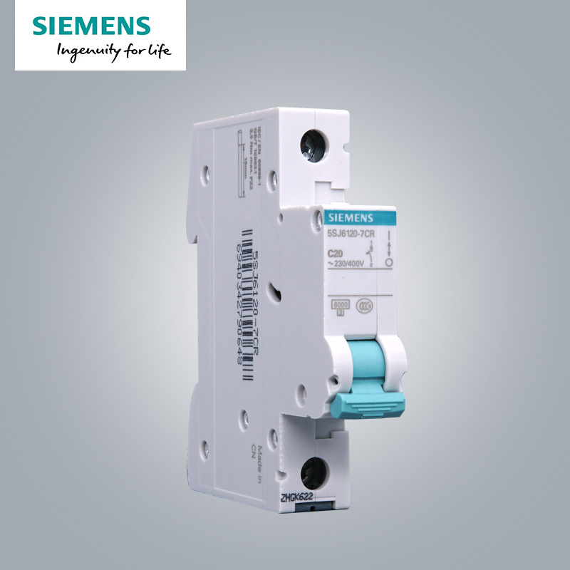 西门子(SIEMENS) 空气开关1P单进单出 20A标准型断路器 5SJ61207CR