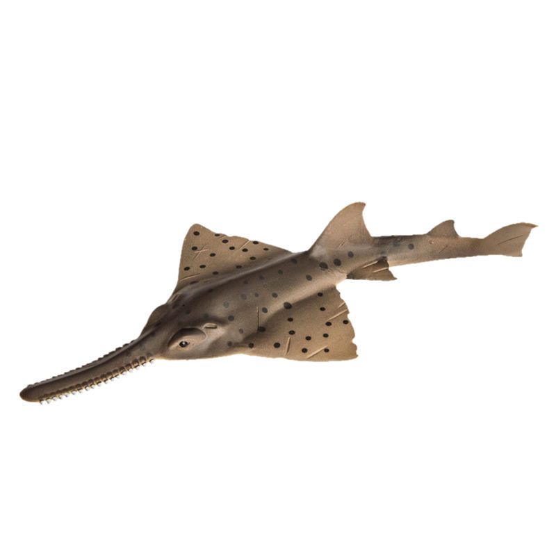 仿真海洋生物动物模型玩具锯鳐锯齿鱼儿童认知科教玩具男女孩礼物小号