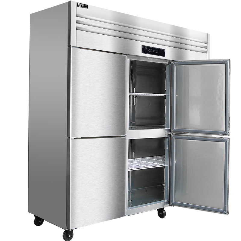 圣托(shentop)厨房冰柜立式冷冻柜 酒店饭店六门冰箱商用 不锈钢全冷冻保鲜展示柜 STLN-GD36