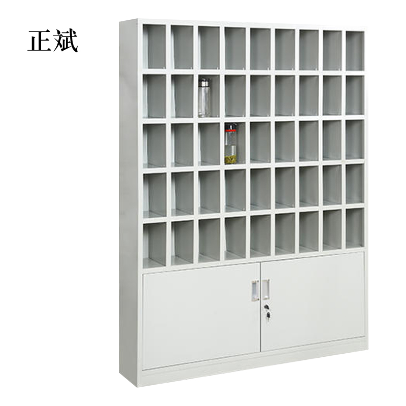 正斌45格冷轧钢板员工车间多格茶杯放置收纳柜水杯柜1800*1350*250