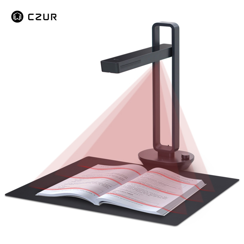 成者科技(CZUR)Aura智能扫描仪(桌面级)高清成册书籍高拍仪智能声控台灯高速AI文字识别自动检测扫描A3A4 黑色