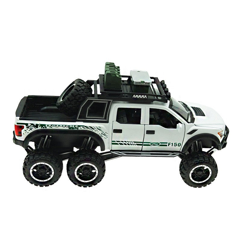 猛禽f150越野皮卡大脚车模型大奔皮卡合金声光回力汽车模型玩具