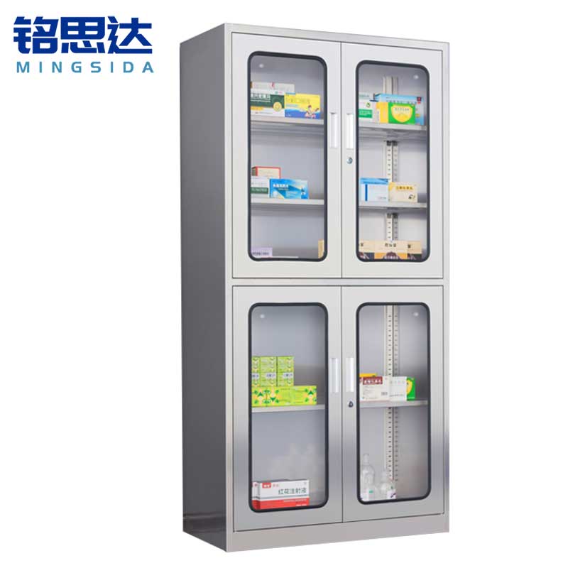 铭思达不锈钢药品柜双玻台高清大图