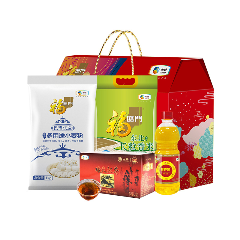 中粮福临门 悦享G型 伴手礼米面油红茶组合3570g+700ml