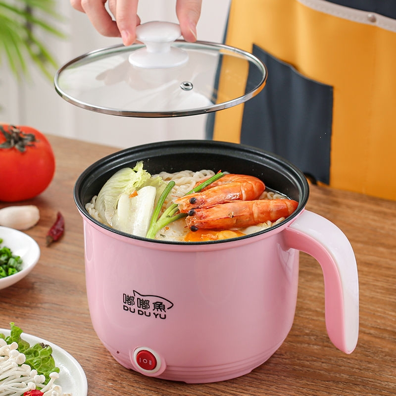 古达电饭煲小2人煮饭家用锅宿舍小电锅迷你小电饭锅多功能电热锅粉色