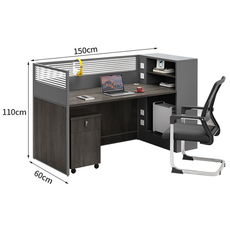 芙瑞塔屏风工位 单人位+椅柜套高清大图