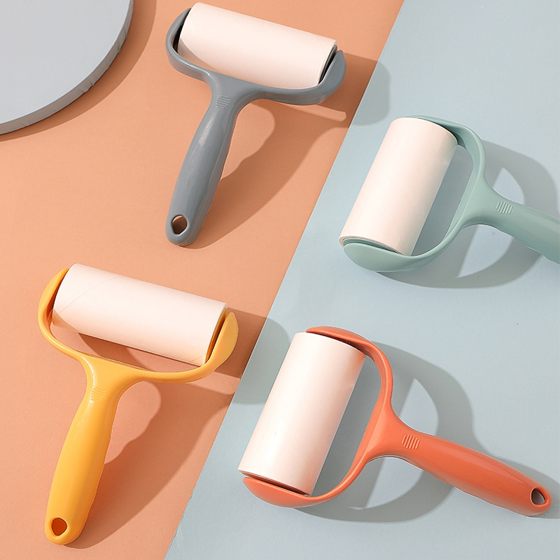 滚筒粘毛器可撕式粘毛器衣物粘尘黏灰除毛毡滚刷衣服吸毛替换纸_10卷