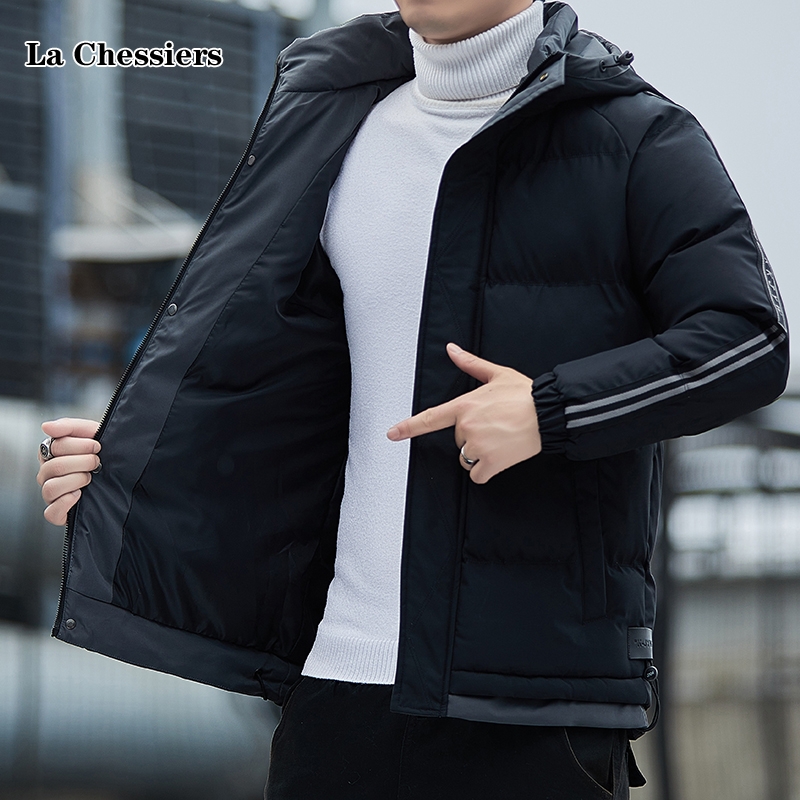 官方休闲棉服男士冬季外套潮牌连帽棉衣加绒加厚保暖棉袄子时尚面包服高清大图
