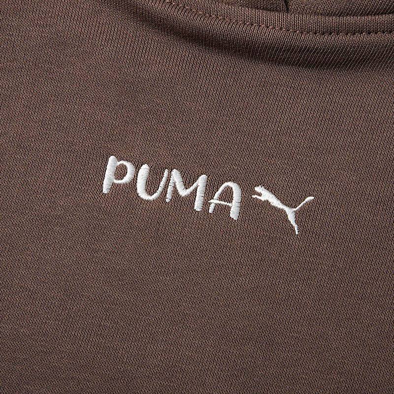 PUMA彪马女子长袖2023秋季新款 连帽运动服套头衫 短卫衣625165-95