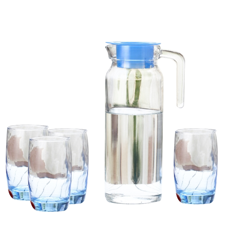 艾格莱雅 A-S002L-L5 蓝色国度水具茶壶玻璃水杯5件套