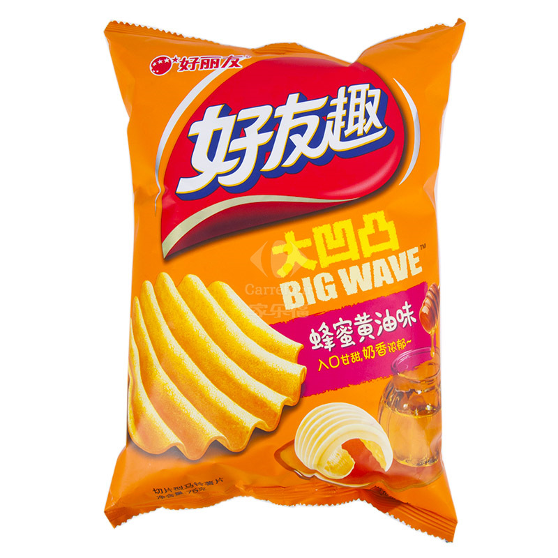 好丽友orion好友趣薯片蜂蜜黄油味75g15g
