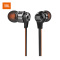 JBL 立体声入耳式耳机耳麦 T180A 游戏耳机 黑/银/红/粉/黑