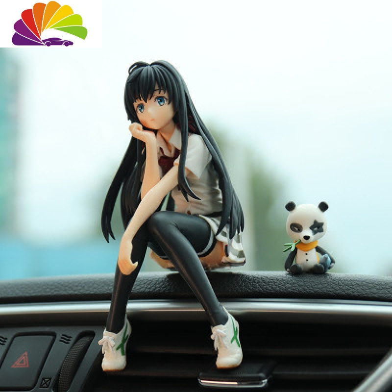 舒适主义海贼王路飞汽车摆件漂亮动漫卡通雪乃美女车内装饰品创意可爱