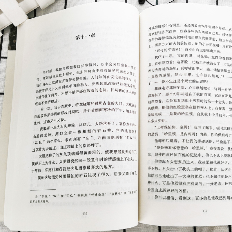 [无删减带注释]呼啸山庄 正版原著原版中文版 初中生高中生语文阅读课外书 世界经典文学名著 外国小说名著书籍