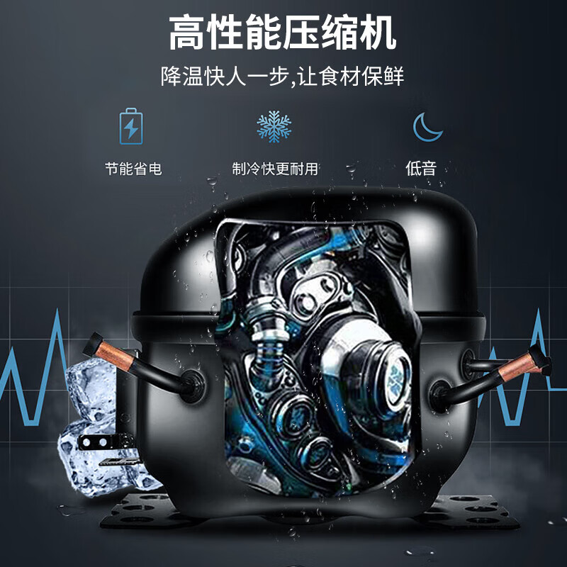 芙伦特大商用冷藏展示柜大三门风冷冰箱商用厨房大容量冰柜食堂餐饮酒店后厨冷冻玻璃展示柜 FLT-GT-SMLD-FL高清大图