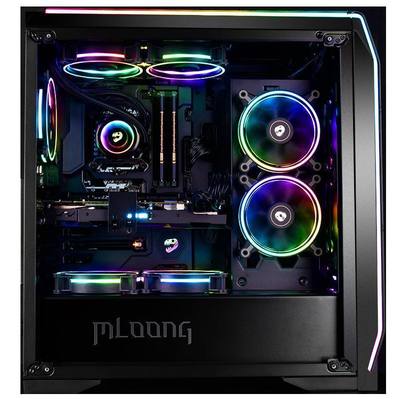 名龙堂(MLOONG) i7 9700K/RTX2070 高端游戏主机DIY吃鸡水冷台式组装电脑主机