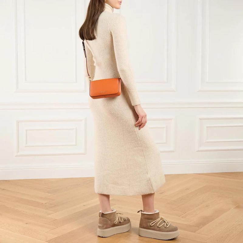 迈克·科尔斯(MICHAEL KORS)女士多功能可调节真皮斜挎手拿包橙色