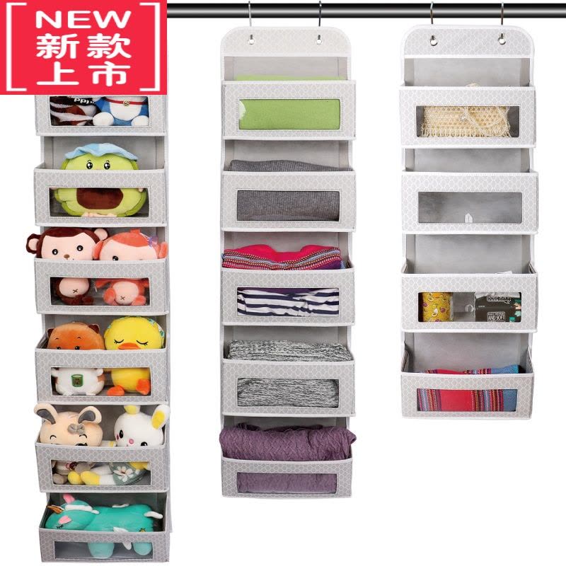 可莉允门后收纳袋挂袋墙挂式布袋挂兜整理袋包包收纳架挂墙置物家用器图片