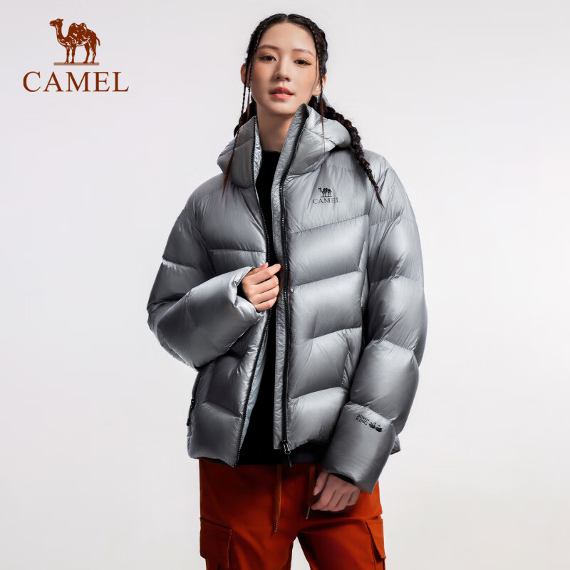 骆驼(CAMEL) A35CR28311中性款羽绒服 云杉绿 L高清大图