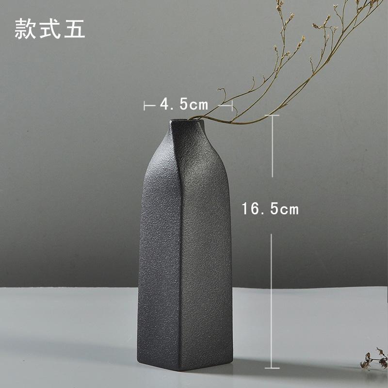 陶瓷花瓶花器简约创意现代客厅餐厅艺术干花水培家居花插摆件 三维工匠 dxh款式九