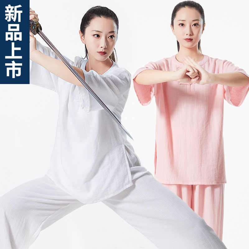 太极服女夏季魅扣太极拳练功服棉麻短袖22新款太极服高端飘逸报价 参数 图片 视频 怎么样 问答 苏宁易购