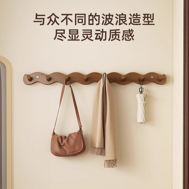 如华福禄衣服挂钩门后挂衣架墙上挂钩打孔固定式玄关门后挂钩挂收纳