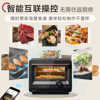 美的(Midea)微波炉智能微蒸烤一体机微波炉烤箱蒸箱家用多功能 燃卡变频 20L mini黑金版PG2011W