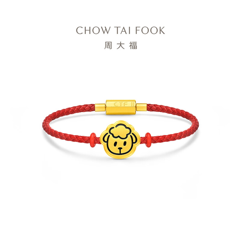 周大福十二生肖萌趣Q版简笔画足金黄金转运珠吊坠多款礼物R38503-R38514高清大图