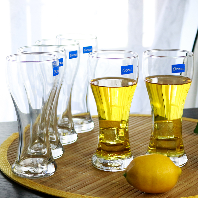 Ocean无铅玻璃进口无铅玻璃啤酒果汁牛奶杯茶冷饮杯350ML6只