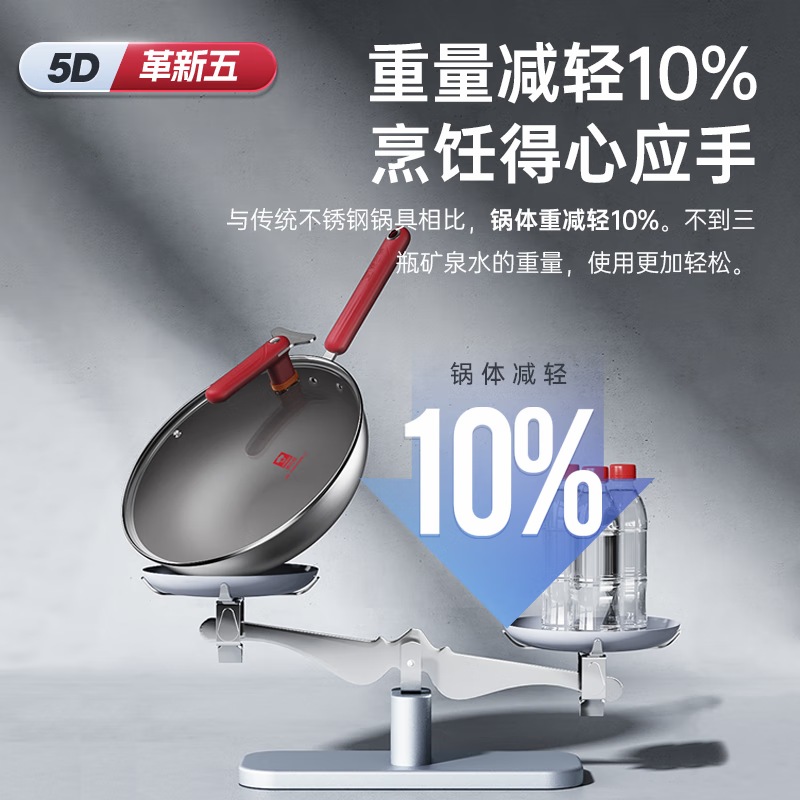 康巴赫 二代钛盾无涂层不粘炒锅-32cmKGT-C32E高清大图