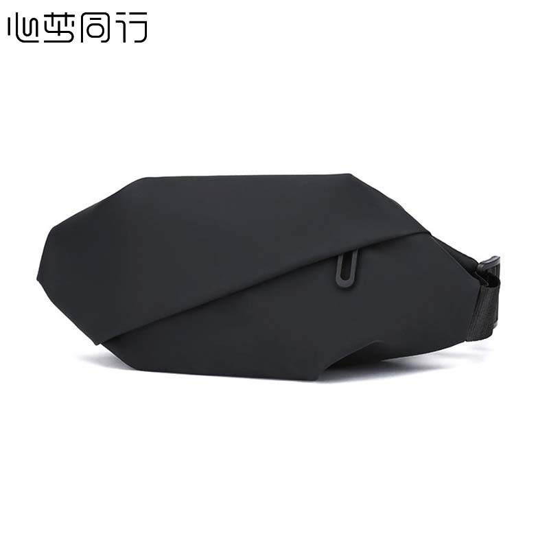 心梦同行腰包小容量收纳包 手机零钱胸包 单肩斜挎包 售票员包 黑色1322/个高清大图
