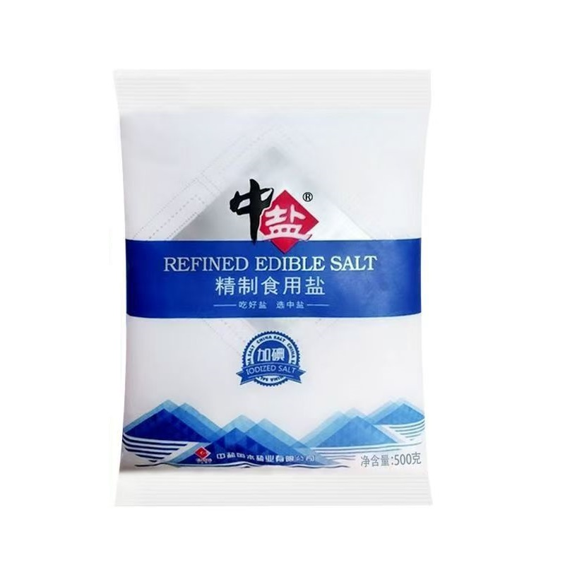 中盐 精制食用盐（加碘）500g 500g/袋