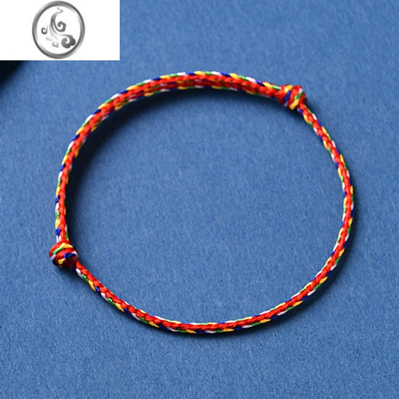 jimi五彩绳端午节手绳手链脚绳脚链男女宝宝儿童编织五色情侣好运红绳