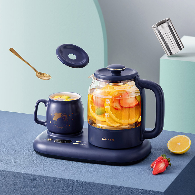 小熊bear养生壶电水壶0800毫升小容量24小时保温暖饮泡煮功能多样机ys