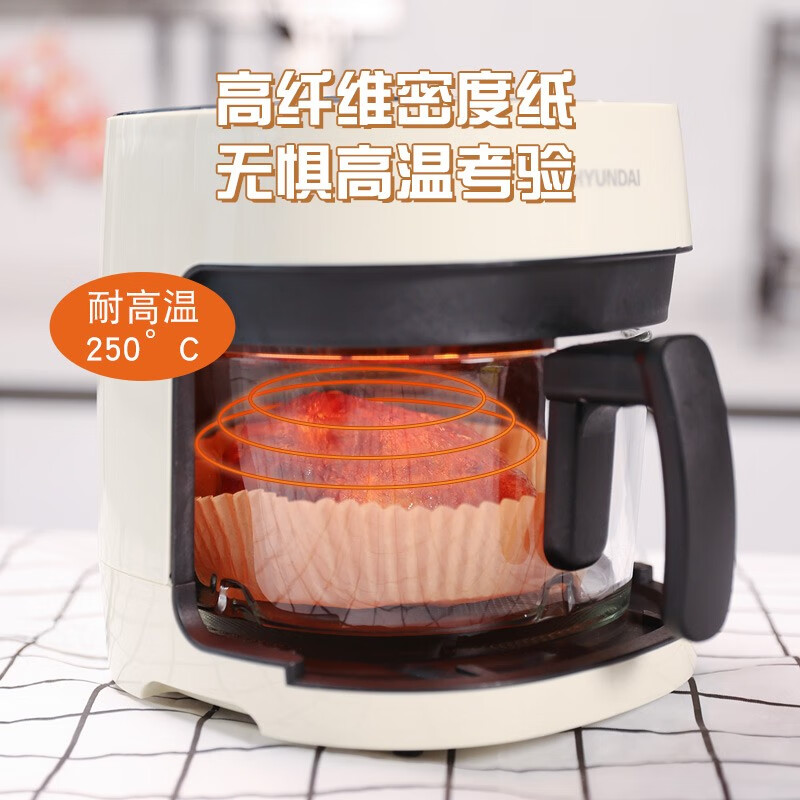 妙洁 MCPB30空气炸锅专用纸原色纸盘垫硅油纸防粘黏一次性烘焙工具 30张高清大图