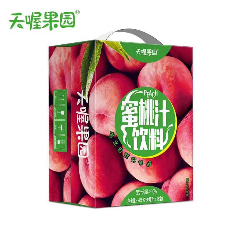 天喔果园250mlx16盒 果味蜜桃汁果味茶饮料