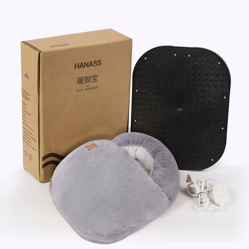 海纳斯(HANASS)暖脚宝AW-505 暖脚器/电暖鞋/取暖器 长绒加厚/插电保暖鞋/电加热鞋AW-505