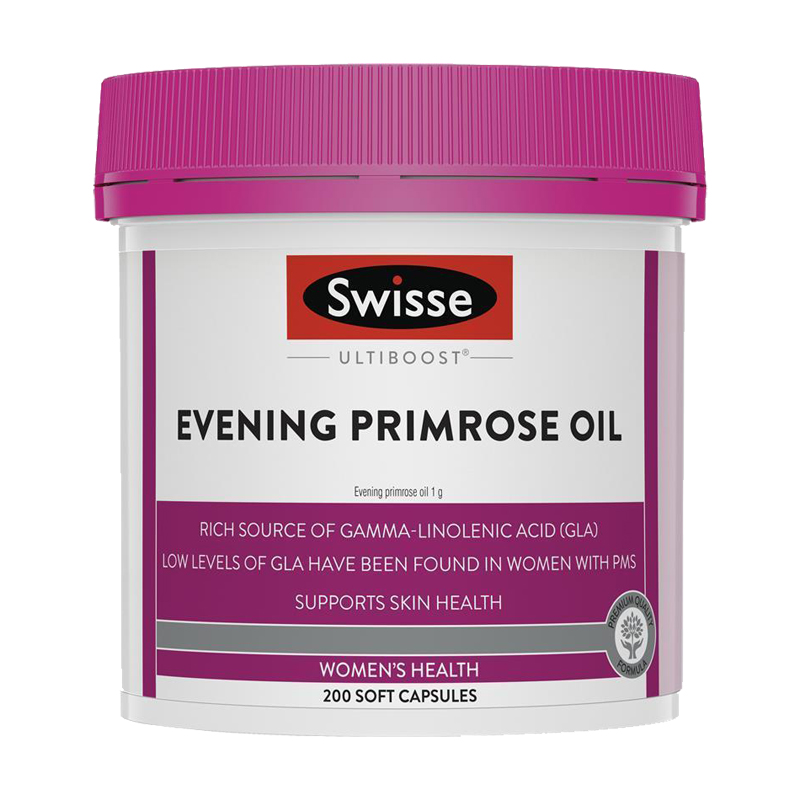 澳洲Swisse进口月见草胶囊200粒/瓶 调节内分泌痛经女性保健品