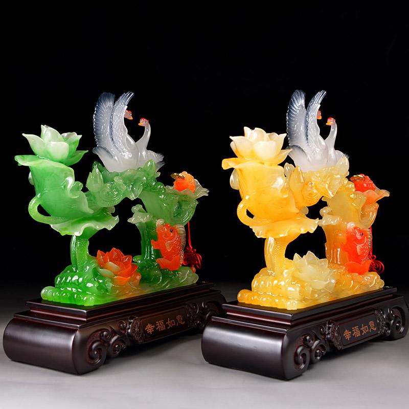 家柏饰(CORATED)幸福如意天鹅摆件新房卧室客厅装饰送朋友闺蜜创意结婚高清大图